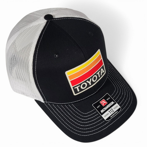Toyota Hat – Heritage Stripes – Black/White – Richardson 112 Trucker