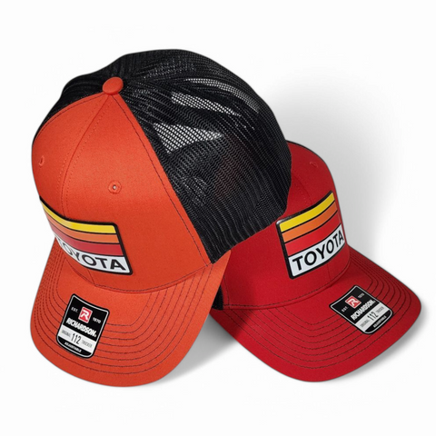 Toyota Hat – Heritage Stripes – Orange/Black – Richardson 112 Trucker