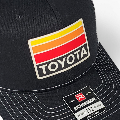 Toyota Hat – Heritage Stripes – Black/White – Richardson 112 Trucker