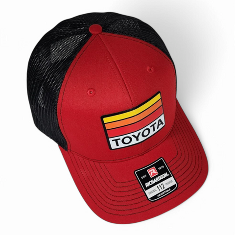 Toyota Hat – Heritage Stripes – Red/Black – Richardson 112 Trucker