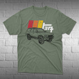 Toyota 4Runner 2ND Generation TEQ Cracked Terrain Heritage Vintage Stripes t-shirt 2nd Gen
