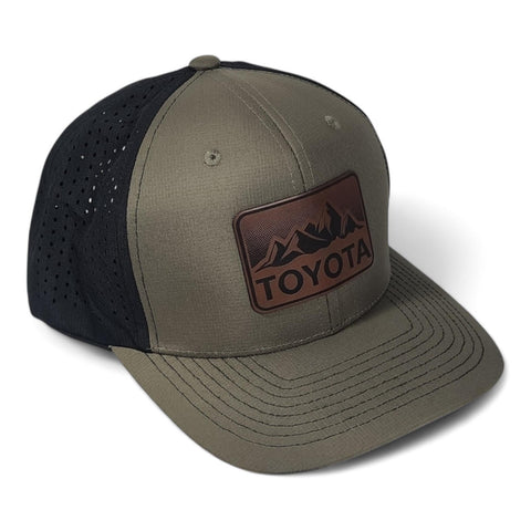 Performance Style Toyota Laser Engraved Leatherette Patch Hat Cap Trucker